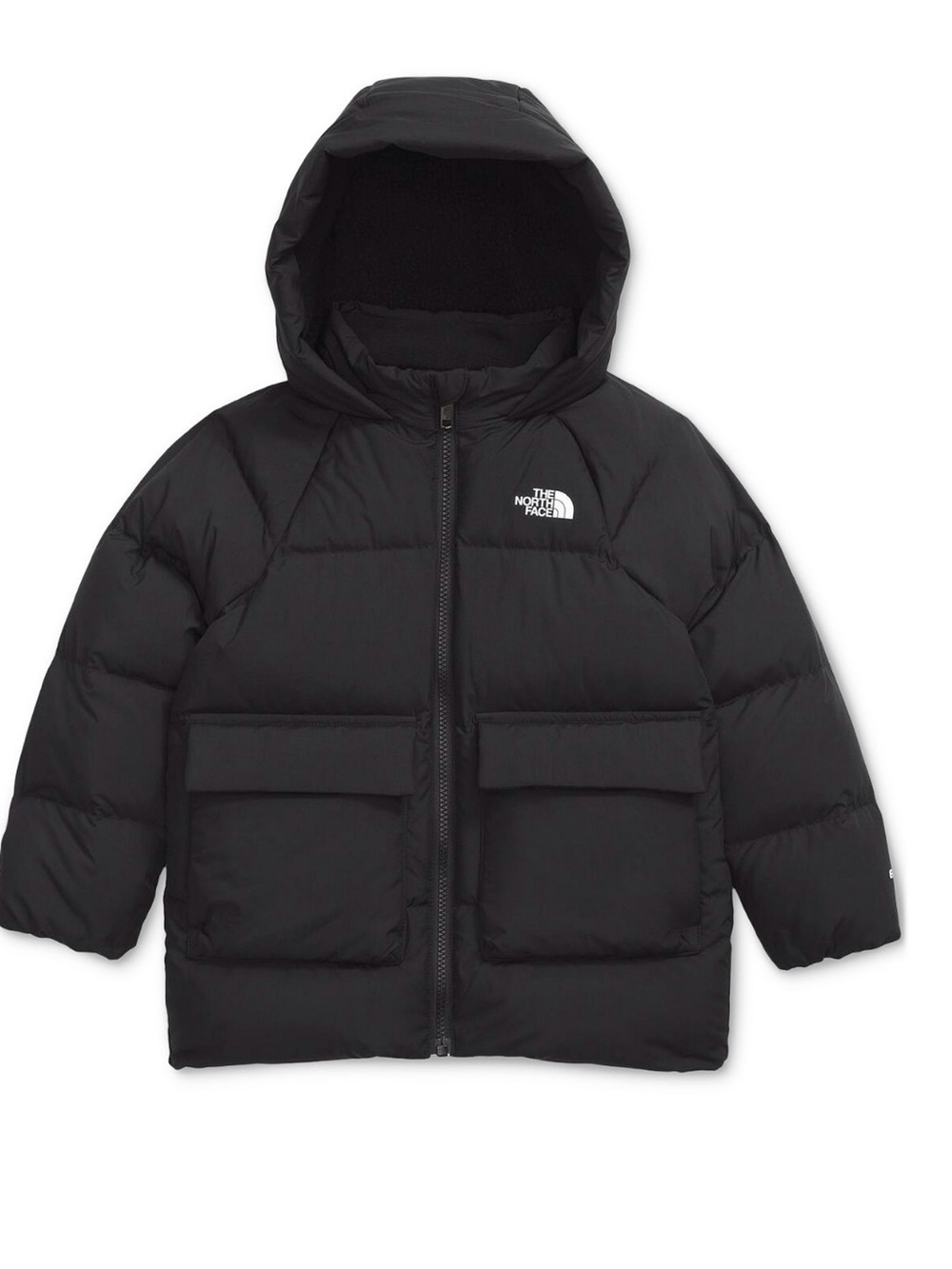 The North Face Kids Black Hooded Puffer Coat